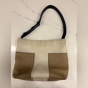 Tory Burch Cream and Tan Shoulder Bag